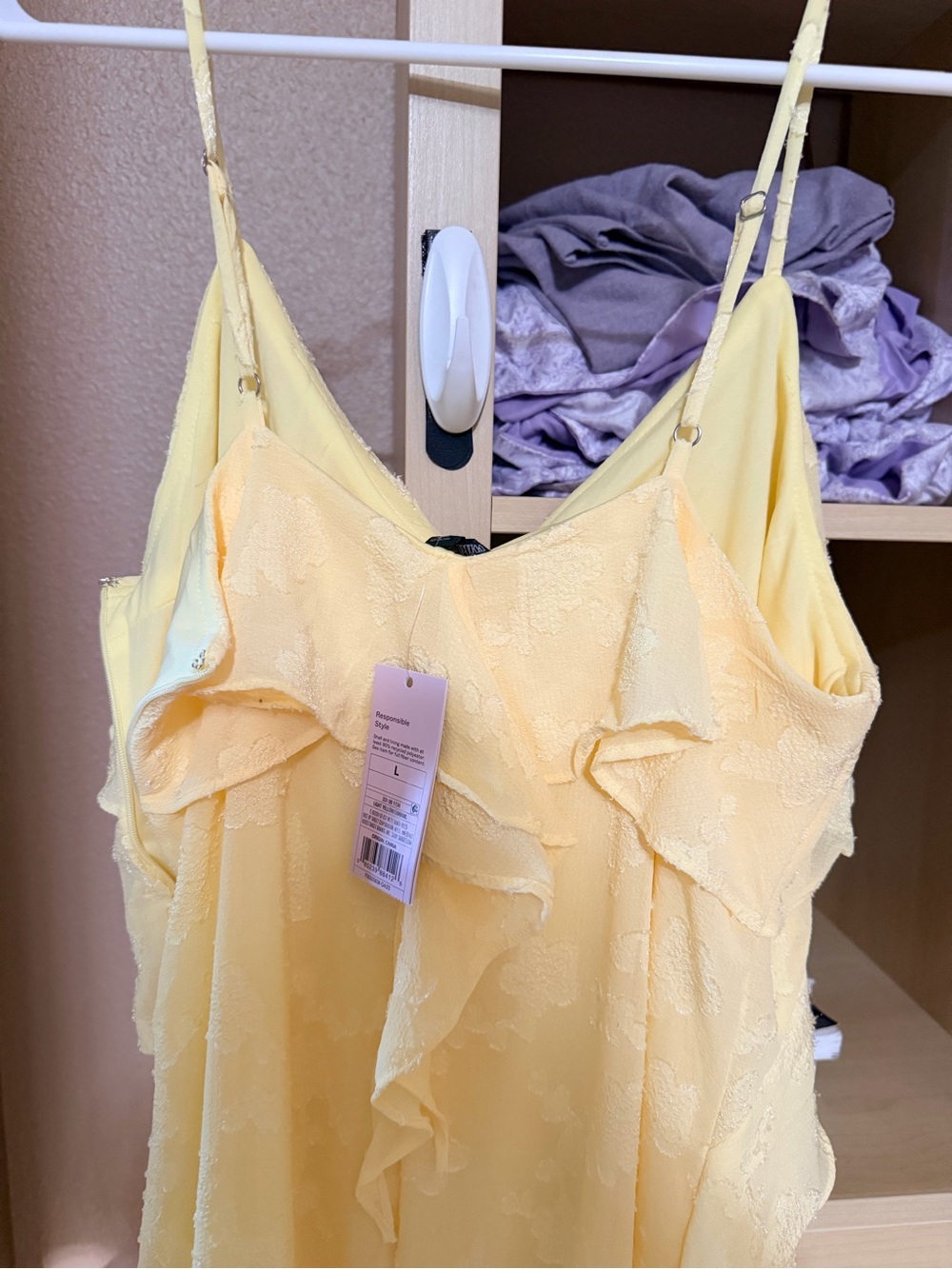 wild fable Light Yellow Ruffle Slip Maxi Dress - Picture 4 of 5
